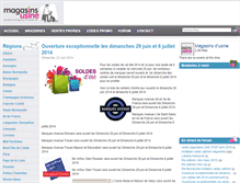 Tablet Screenshot of magasins-usine.info